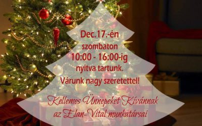 Ünnepi nyitva tartásunk 2016. decemberben