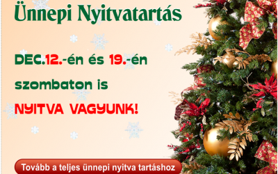 Ünnepi Nyitvatartás 2015. december